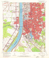 Baton Rouge West 1963 topographic map thumbnail
