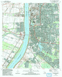 Baton Rouge West 1992 topographic map thumbnail