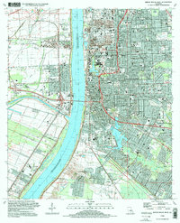 Baton Rouge West 1995 topographic map thumbnail