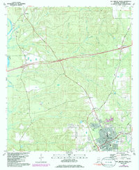 Bay Minette North 1986 topographic map thumbnail
