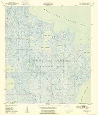 Bayou Blanc 1948 topographic map thumbnail