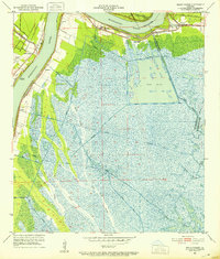 Belle Chasse 1951 topographic map thumbnail
