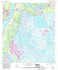 Belle Chasse 1966 topographic map thumbnail
