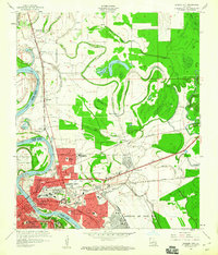 Bossier City 1960 topographic map thumbnail