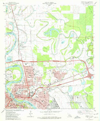 Bossier City 1975 topographic map thumbnail