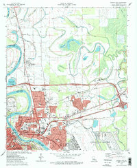 Bossier City 1975 topographic map thumbnail