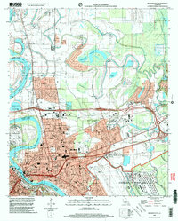 Bossier City 1998 topographic map thumbnail