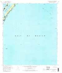 Burrwood Bayou East 1971 topographic map thumbnail