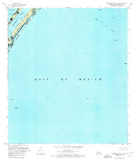 Burrwood Bayou East 1971 topographic map thumbnail