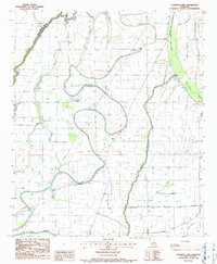 Caraway Lake 1986 topographic map thumbnail