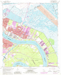 Chalmette 1967 topographic map thumbnail