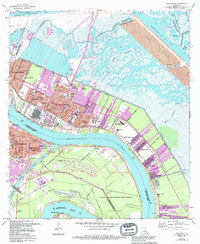 Chalmette 1967 topographic map thumbnail