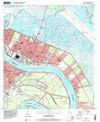Chalmette 1998 topographic map thumbnail