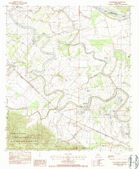Cloutierville 1983 topographic map thumbnail