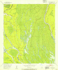Cow Bayou 1953 topographic map thumbnail