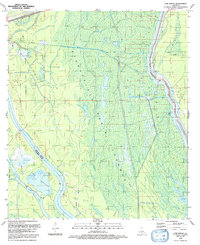 Cow Bayou 1992 topographic map thumbnail