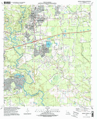 Denham Springs 1995 topographic map thumbnail