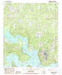 Farmerville 1988 topographic map thumbnail