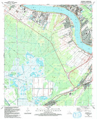 Hahnville 1992 topographic map thumbnail