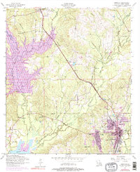 Leesville 1954 topographic map thumbnail