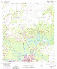 Moss Bluff 1955 topographic map preview