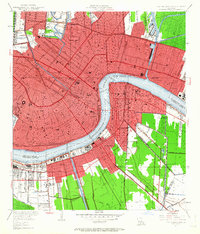 New Orleans East 1951 topographic map thumbnail