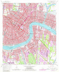 New Orleans East 1966 topographic map thumbnail