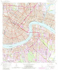 New Orleans East 1966 topographic map thumbnail