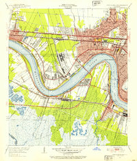 New Orleans West 1951 topographic map thumbnail