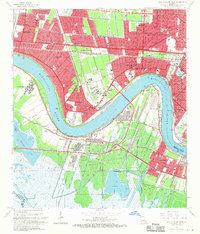 New Orleans West 1965 topographic map thumbnail