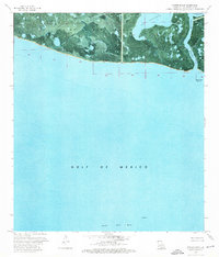 Oyster Bayou 1974 topographic map thumbnail