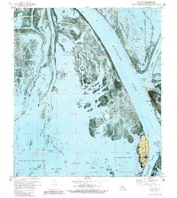 Pilottown 1971 topographic map thumbnail
