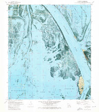 Pilottown 1971 topographic map thumbnail