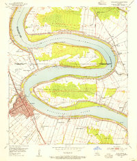 Plaquemine 1953 topographic map thumbnail