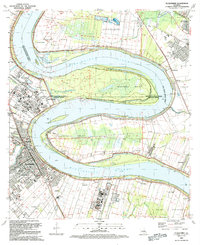 Plaquemine 1992 topographic map thumbnail