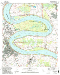 Plaquemine 1992 topographic map thumbnail
