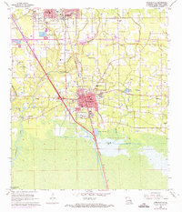 Ponchatoula 1968 topographic map thumbnail