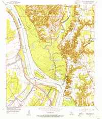 Port Hudson 1954 topographic map thumbnail