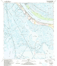 Port Sulphur 1993 topographic map thumbnail
