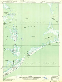 Barataria Pass 1949 topographic map thumbnail