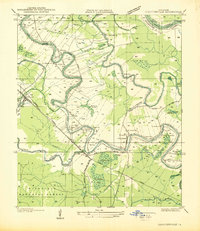 Cloutierville 1937 topographic map thumbnail