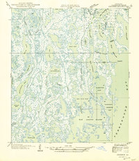 Cocodrie 1945 topographic map thumbnail