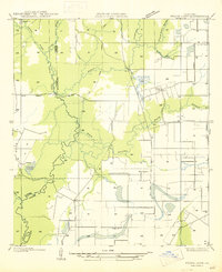 Fruge Lake 1947 topographic map thumbnail