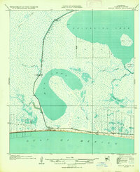 Holly Beach 1935 topographic map preview
