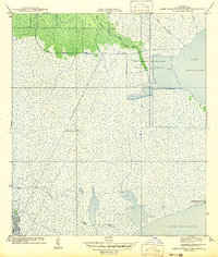 Lake Cataouatche West 1942 topographic map thumbnail