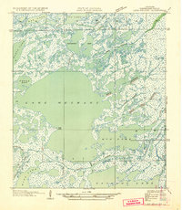 Lake Mechant 1935 topographic map thumbnail
