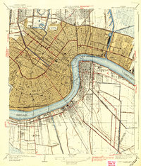 New Orleans East 1939 topographic map thumbnail