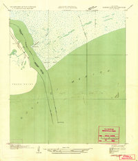 Sabine Pass NE 1932 topographic map thumbnail