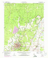 Bastrop 1956 topographic map thumbnail
