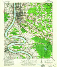 Baton Rouge 1939 topographic map thumbnail